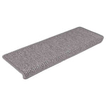 ZNTS Stair Mats Self-adhesive Sisal-Look 30 pcs 65x21x4 cm Silver 3365883