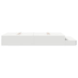 Storage Bed Frame with Drawer White 120 cm Engineered Wood 3335629