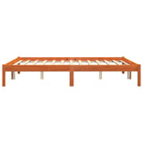 Bed Frame without Mattress Wax Brown 150x200 cm King Size Solid Wood Pine 844860