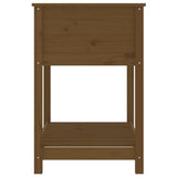 Planter with Shelf Honey Brown 82.5x54x81 cm Solid Wood Pine 823783