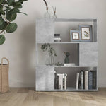 Book Cabinet Room Divider Concrete Grey 80x24x94 cm Engineered Wood 809129