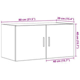 Wall Cabinet Artisan Oak 80x39x40 cm Engineered Wood 856029