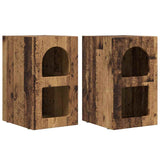 Bedside Table 2 pcs Old Wood 29.5 x 33.5 x 50 cm 891241