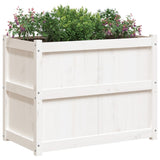 Garden Planter White 90x50x70 cm Solid Wood Pine 837470