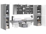 Bathroom Furniture Set 6 pcs Grey Sonoma 3407196