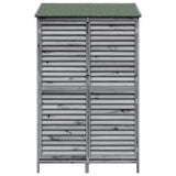 Garden Shed with Roof Grey 106 x 56 x 176.5 cm Solid Fir Wood 42033466