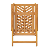 Reclining Garden Chair Set of 2 Natural wood color 362231