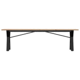 ZNTS Coffee Table Y-Frame 160x40x45 cm Solid Wood Pine and Steel 3282712