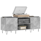 Record Cabinet Concrete Grey 121x38x48 cm Engineered Wood 831680