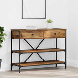 Console Table with Drawer Brown 100 x 34.5 x 75 cm Wood 871304