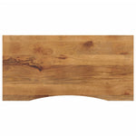 ZNTS Desk Top with Curve 110x50x2.5 cm Solid Wood Rough Mango 370210