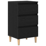 Bedside Cabinet Black Oak 40 x 35 x 70 cm Engineered Wood 863429