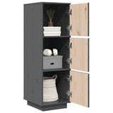 Highboard Grey 34x40x108.5 cm Solid Wood Pine 820169