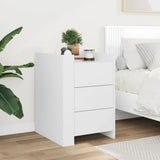 Bedside Cabinet White 45x50x65 cm Engineered Wood 848304