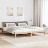 Bed frame Brown and taupe 160 x 200 cm Solid pine wood 878667