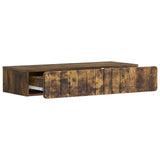 Wall-Mounted Side Table Smoked Oak 87.5 x 34.5 x 17 cm 898330