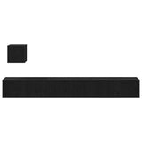 TV Cabinet Set 4 pcs Black Oak Engineered Wood 3333061
