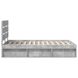 Bed Frame with Headboard Concerte 120 x 190 cm Solid Pine Wood 3411771