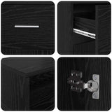 Desk with Drawer Black oak 140 x 55 x 91 cm Engineered wood 3365612