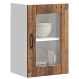 Kitchen Wall Cabinet with Glass Door Lucca Old Wood 853775