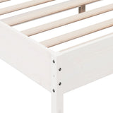 Bed Frame without Mattress White 180x200 cm Super King Solid Wood Pine 3216213