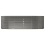 Garden Raised Bed Grey 212x140x68 cm Galvanised Steel 319094