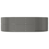 Garden Raised Bed Grey 212x140x68 cm Galvanised Steel 319094