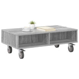 Side Table with Wheels Grey Sonoma 90 x 50 x 30 cm 891021
