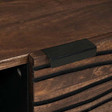 Coffee Table Brown and Black 80 x 50 x 40 cm Solid Acacia wood 4018012