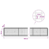 Gabion with 5 mm Wire and 5x10 cm Mesh 900x50x50 cm 3464724