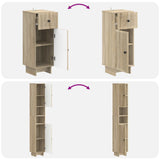 3 Piece Bathroom Cabinet Set EDE Engineered Wood 3417821