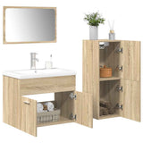 4 Piece Bathroom Furniture Set Sonoma Oak Engineered Wood 3325027