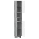 Bathroom Cabinet with Open Shelf EDE Grey Sonoma 895941