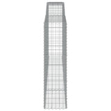 Arched Gabion Baskets 4 pcs 400x50x180/200 cm Galvanised Iron 3147050
