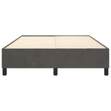 Box Spring Bed Frame Dark Grey Queen Velvet 3121154