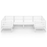 6 Piece Garden Lounge Set Solid Wood Pine 3076240