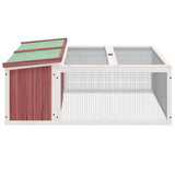 Rabbit Hutch Mocha 117.5x97x47.5 cm Solid Wood Pine 172288