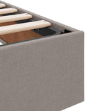 Storage Bed with Mattress Taupe 160 x 200 cm Fabric 3370025