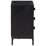 Bedside Cabinet Black 36x30x54 cm Solid Pinewood 349914