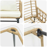 Garden Furniture Set 4 pcs Black and Anthracite Poly Rattan 3379041