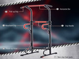 Steel Multi-Use Exercise Power Tower Pull Up Station Adjustable Height W/ Grips T3398P349207