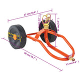 Wheeled Sprinkler Sled with Rotatable Head Red Steel 4005276