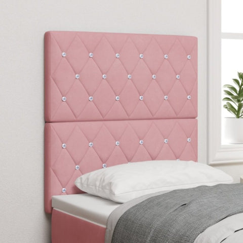 ZNTS LED Headboard Pink 80 cm Velvet 3338347