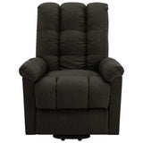 Stand-up Massage Recliner Dark Brown Fabric 321786