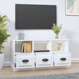 TV Cabinet White 100x35x50 cm Engineered Wood 816288