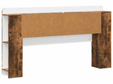 Headboard Cabinet with Storage Smoked Oak Engineered Wood 8001269