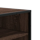 Shoe Cabinet Brown Oak 75x38x97.5 cm Engineered Wood and Metal 3300874