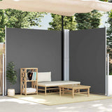 Retractable Side Awning Anthracite 220x600 cm 318014