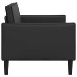 XXL Armchair Black Faux Leather 42043536