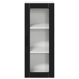 Wall Glass Cabinet LUCCA Black 40 x 31 x 100 cm Engineered Wood 885096